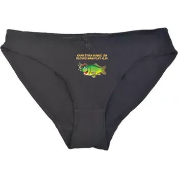 Kalhotky Kapr, sumec, štika - Vtipné kalhotky L klas_černá