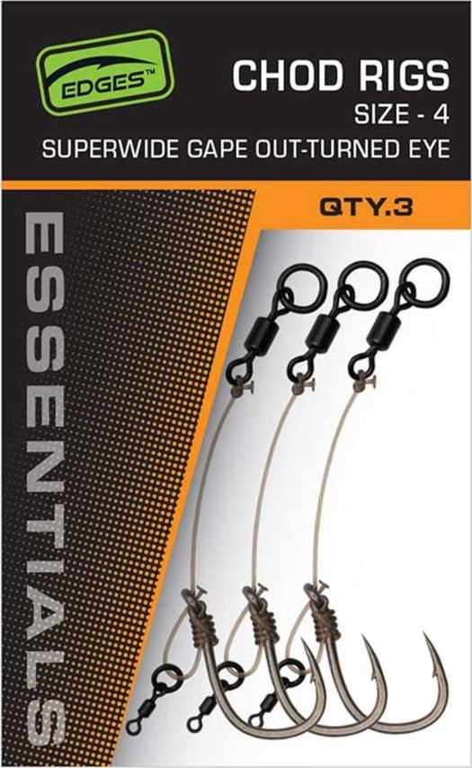 Fox návazec Edges Super Wide Gape Chod Rigs vel.4