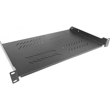 modulární přístroj a rozvaděč Police 19“ Police CTnet s perforací 1U 400 mm - černá