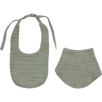 Zelený set dvou bavlněných bryndáků Kave Home Prune