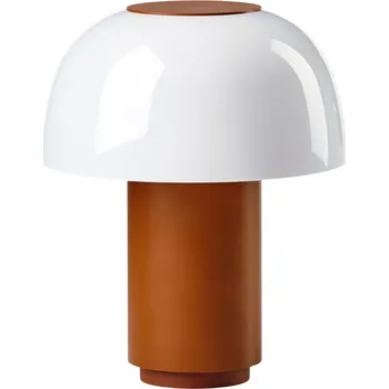 Lampička Zone Denmark Terakotově červená hliníková stolní LED lampa Harvest Moon