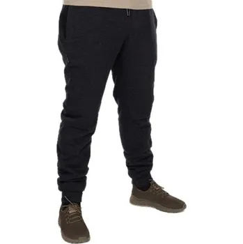 Rybářské oblečení Tepláky Fox Collection Black/Orange Sherpa Joggers Velikost S
