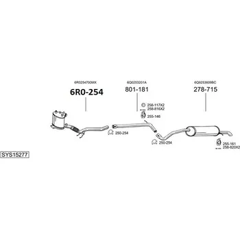 Filtr pevných částic filtr pevných částic Bosal 6R0-254