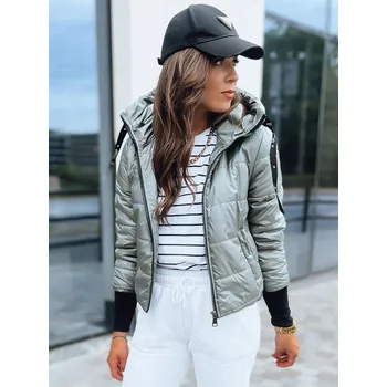 Dámská parka Dámská prošívaná bunda AURORA TY3721 Barva: Zelená, Velikost: 2XL