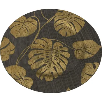 Talíř Talíř s ozdobnou kresbou, listy