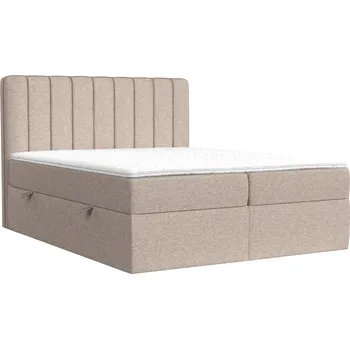 Postel Maison de Rêve Béžová čalouněná postel boxspring SKYFALL 200 x 200 cm