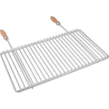 Zahradní gril Grilovací rošt DEOS Nerezový grilovací rošt s nastavitelnou šířkou 50-60x30cm s rukojetí
