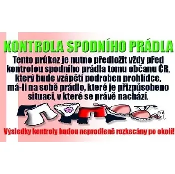Žertovný předmět Kontrola spodního prádla