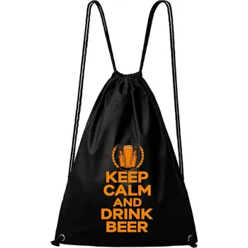 Městský batoh DOBRÝ TRIKO Bavlněný batoh Keep calm beer Barva: Černá