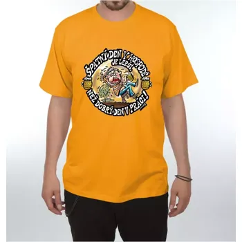 Pánské tričko Vtipné tričko - Špatný den v hospodě XXXL oranž