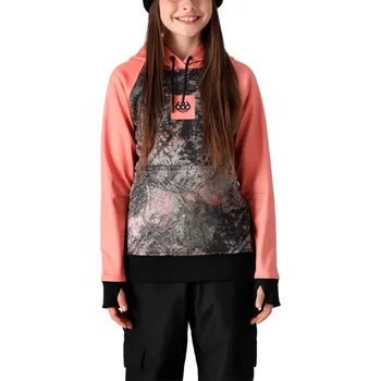 Dívčí mikina 686 mikina - Girls Bonded Flc Pullovr Hoody Tulip Colorblock (TPCB)