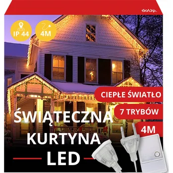 Vánoce Světelný závěs doUp. rampouchy 201 - 300 světel 4 m 120 světel Vánoční osvětlení