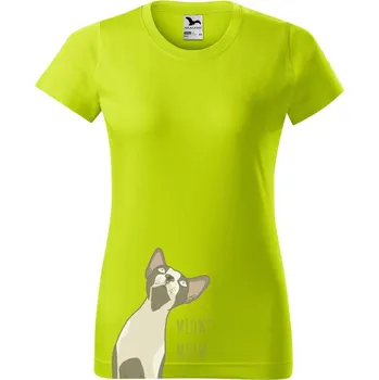 Dámské oblečení DOBRÝ TRIKO Dámské tričko SPHYNX Barva: Limetková, Velikost: 2XL