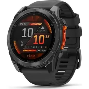 Chytré hodinky GARMIN Fēnix® 8 – 51 mm, AMOLED Barva: Slate grey a Černý silikonový řemínek