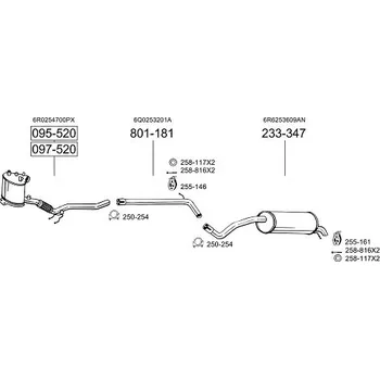 Filtr pevných částic filtr pevných částic Bosal 097-520