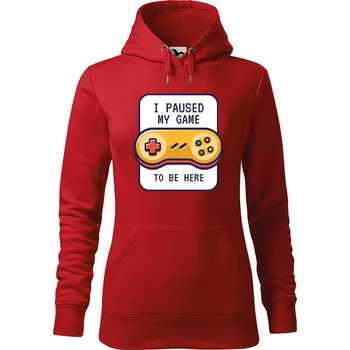 Dámská mikina DOBRÝ TRIKO Dámská mikina s potiskem To be here Velikost dámské mikiny: M, Barva: Červená