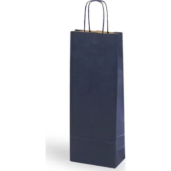 Dárková taška Papírová taška na víno - modrá