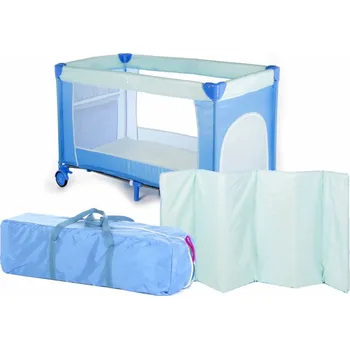 Dětská postýlka Max4b Cestovní postýlka a ohrádka pro děti Simple - modrá -