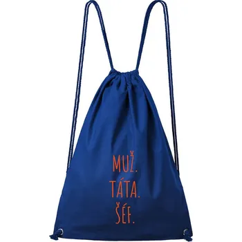 Městský batoh DOBRÝ TRIKO Bavlněný batoh s potiskem Muž Táta Šéf Barva: Královsky modrá