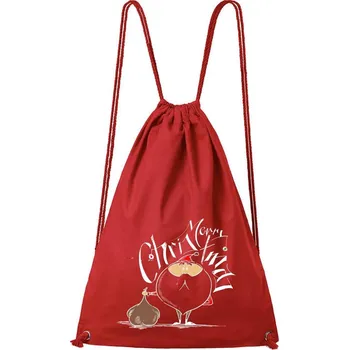 Městský batoh DOBRÝ TRIKO Bavlněný batoh Santa s dárky Barva: Červená