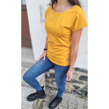 Dámské tričko Kulišárny Dámské tričko MUSTARD kojicí Velikost: 36