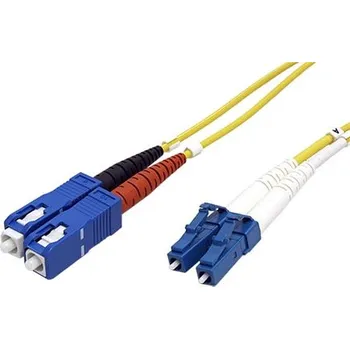 Síťový kabel EFB Optický patchkabel LC-SC 9/125 (single mode), 2mm, duplex, OS2, LSOH, 15m (O0360.15) - 21.42.1111