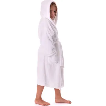 Dámský župan Dětský dlouhý župan s kapucí LILLY a JACK EXTRA bílá - 104
