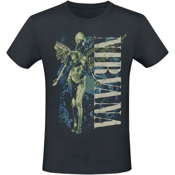 Tričko z Nirvana - Vertical Logo - Muži - černá