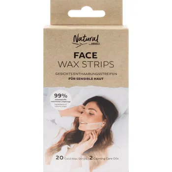 Přípravek na depilaci a epilaci andmetics Natural Face Wax Strips voskové pásky na obličej 20 ks