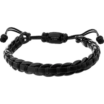 Náramek Náramek z ušlechtilé oceli a kůže - AZ539-9803