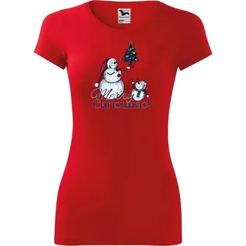 Dámské tričko DOBRÝ TRIKO Dámské tričko Merry Christmas! Velikost: M, Barva: Fialová