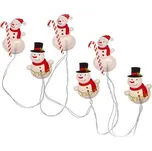 Solight LED okenní řetěz sněhuláci, 6x LED, přísavný, 120cm, 2x AA