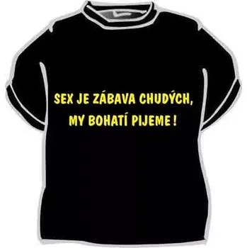 Pánské tričko Vtipné tričko - Sex je zábava.. XL černá