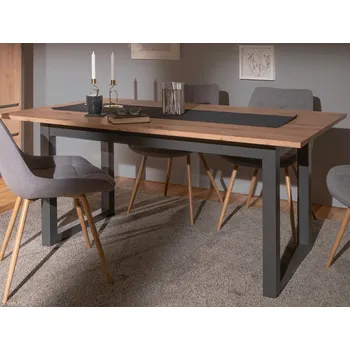 Jídelní stůl Rozkládací jídelní stůl Denver 160x90 cm, dub artisan/antracit