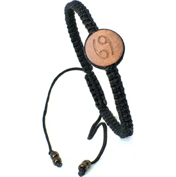 Náramek WUX Macrame znamení Rak VELIKOST NÁRAMKU: Dětská.....14cm, BARVA PROVÁZKU: Žlutá, PRŮMĚR PROVÁZKU: Ø 1mm