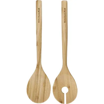 KitchenAid sada dřevěné salátové lžíce a vidličky, KQG607OHBBE