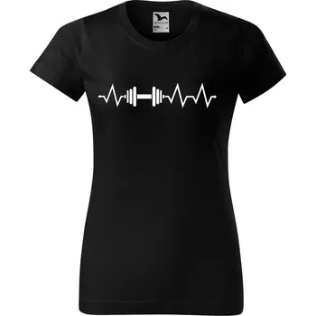 Dámské tričko DOBRÝ TRIKO Dámské tričko s potiskem Tep činka Barva: Černá, Velikost: 3XL