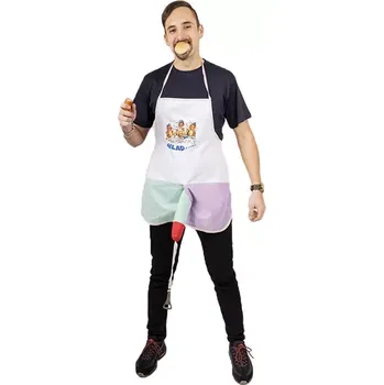 Kuchyňská zástěra Hlad je sviňa - Zástěra s otvírákem