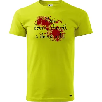 Pánská móda DOBRÝ TRIKO Pánské tričko s potiskem Mám alibi Velikost: L, Barva: Limetková