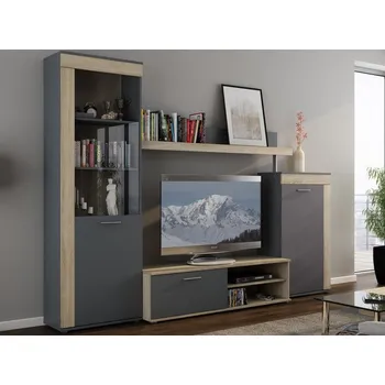 Obývací stěna Obývací stěna Bitter, grafit/dub sonoma