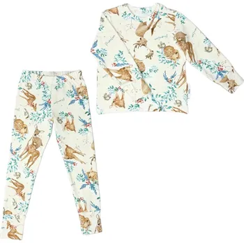 Dívčí mikina Mimilove Dlouhé pyžamko vel. 2-4 let Zimní krajina Limited Edition