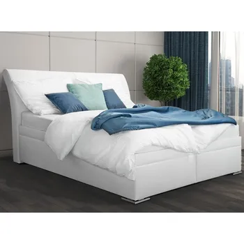 Postel Postel Dezra 180x200 cm, bílá ekokůže