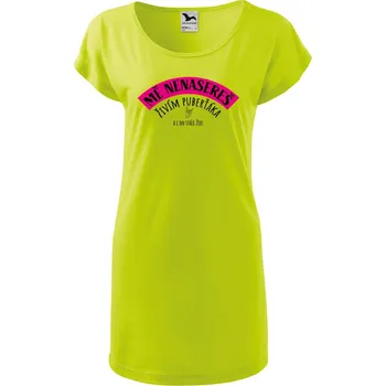 DOBRÝ TRIKO Dámské tričko/šaty Mě nenasereš Velikost: S, Barva: Limetková