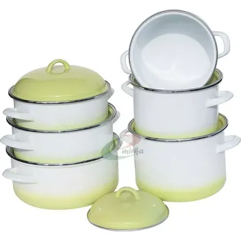 Hrnec Souprava nádobí šestidílná zelený stín
