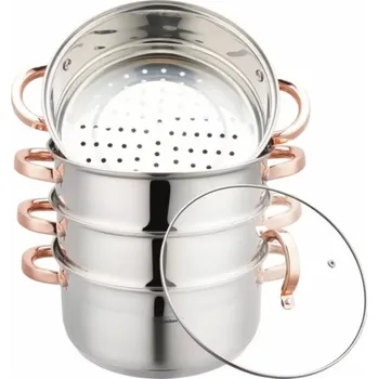 Hrnec Klausberg PARNÍ HRNEC 5 PRVKŮ. 24cm KB-7736 RŮŽOVÉ ZLATO