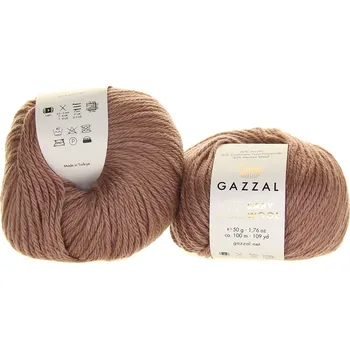 Příze Gazzal Baby Wool XL 835 hnědá