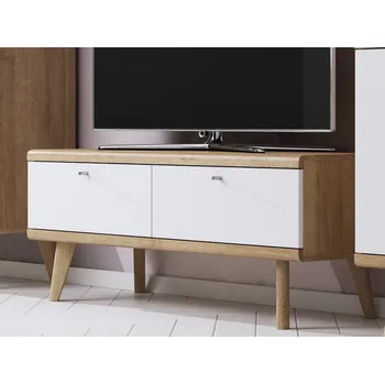 Televizní stolek TV stolek Primo, dub riviera/bílý