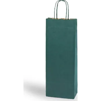 Dárková taška Papírová taška na víno - zelená