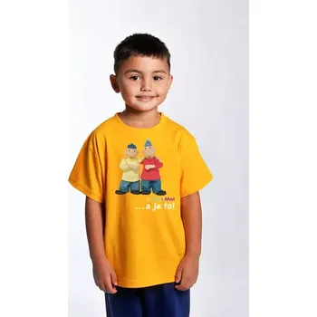 Pánské tričko Gesto - Tričko dětské Pat a Mat 122 žlutá