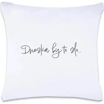 Dekorativní polštářek DOBRÝ TRIKO Polštář s potiskem Dneska by to šlo 40 x 40 cm Oboustranný tisk: NE